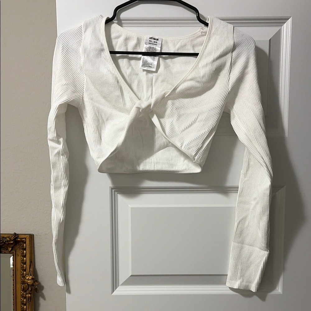 Cotton On White Long Sleeve Women's Top